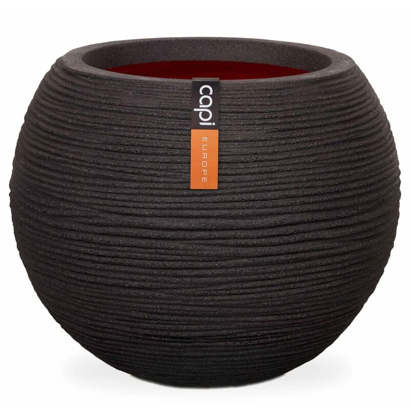 

Capi Jarrón en forma de bola Nature Rib 62x48 cm negro PKBLR271 - Negro