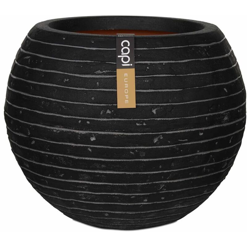 

Jarrón forma de bola Nature Row 40x32 cm gris antracita PKRWZ270 - Negro - Capi