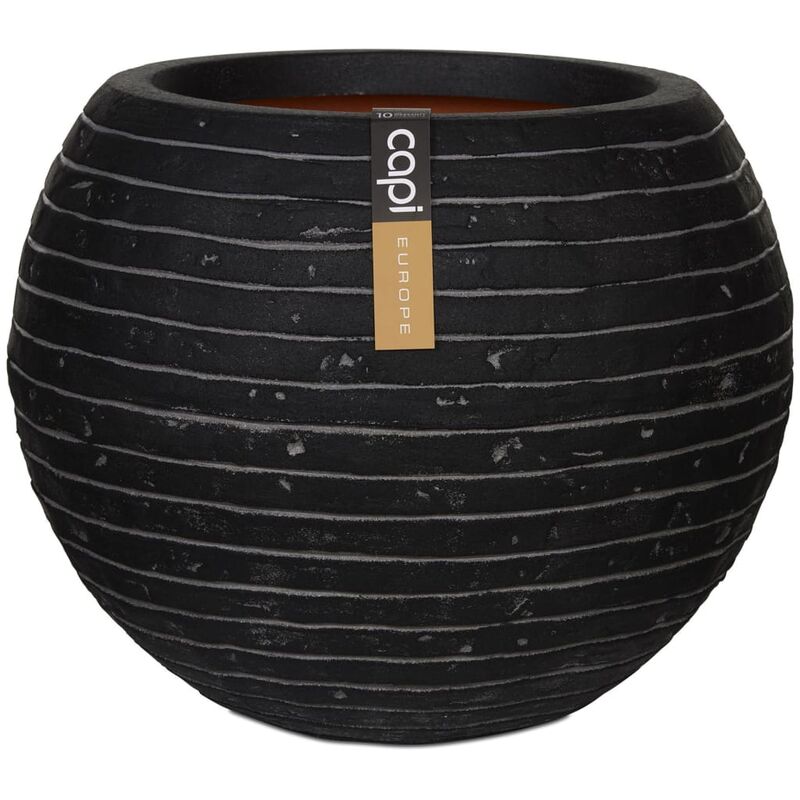 

Jarrón forma de bola Nature Row 62x48 cm gris antracita KRWZ271 - Negro - Capi