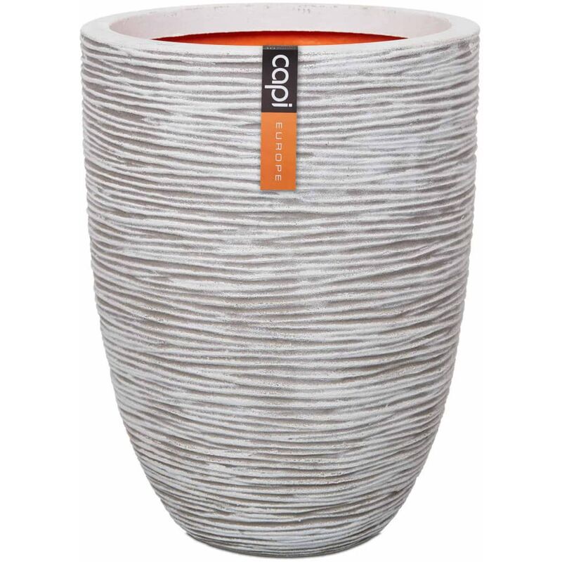 

Jarrón Nature Rib elegante bajo 36x47 cm color marfil PKOFI782 - Blanco - Capi