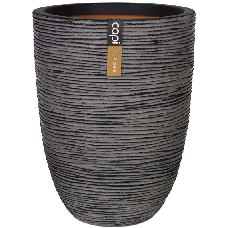 

Jarrón Nature Rib elegante bajo 36x47 cm gris antracita KOFZ782 - Antracita - Capi