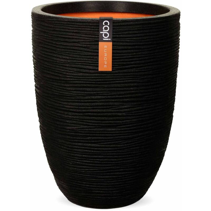 

Jarrón Nature Rib elegante bajo 36x47 cm negro PKBLR782 - Negro - Capi