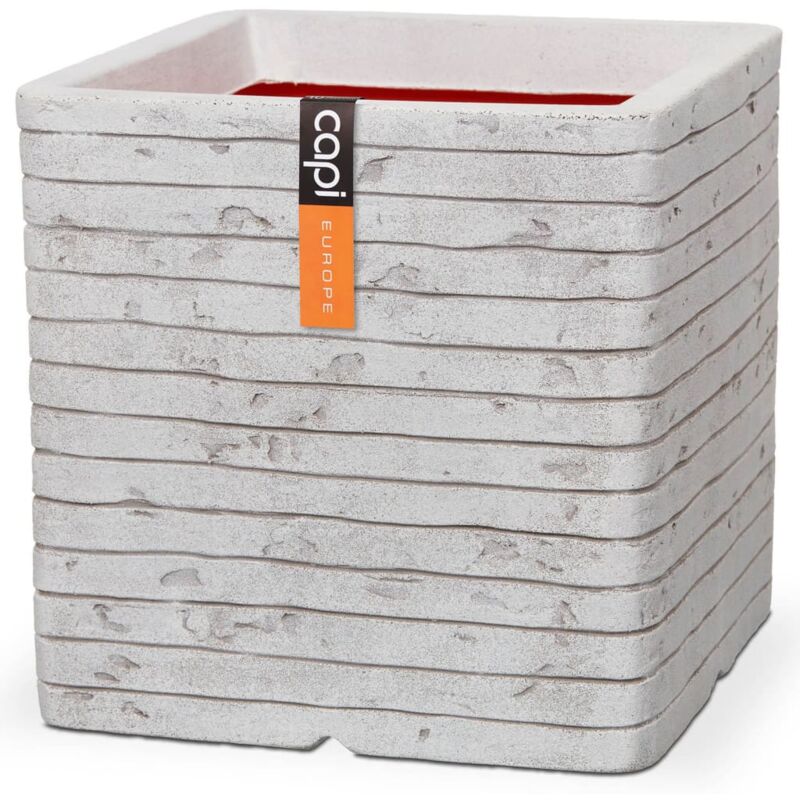 

Macetero cuadrado Nature Row 30x30 cm color marfil KRWI902 - Blanco - Capi