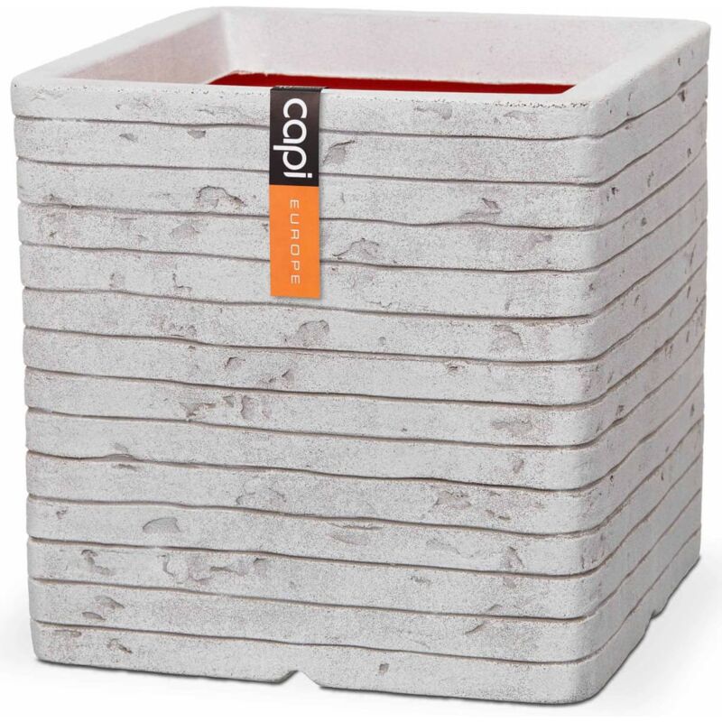 

Maceta cuadrada Nature Row 30x30 cm color marfil PKRWI902 - Blanco - Capi