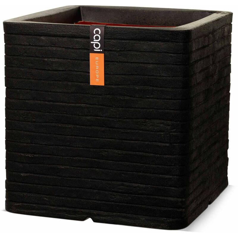 

Maceta cuadrada Nature Row 30x30 cm negra PKBLRO902 - Negro - Capi