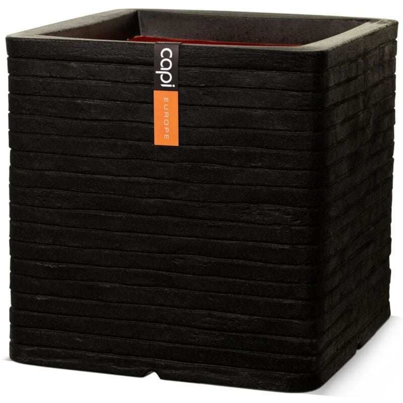 

Maceta cuadrada Nature Row 40x40 cm negra KBLRO903 - Negro - Capi