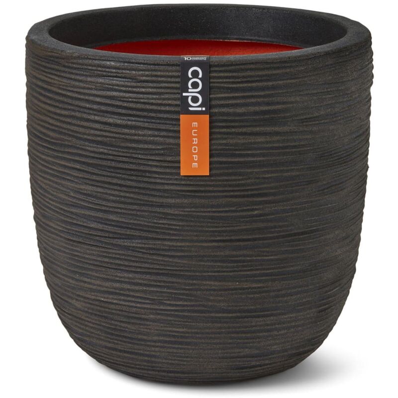 

Macetero Nature Rib marrón oscuro 35x34 cm - Marrón - Capi