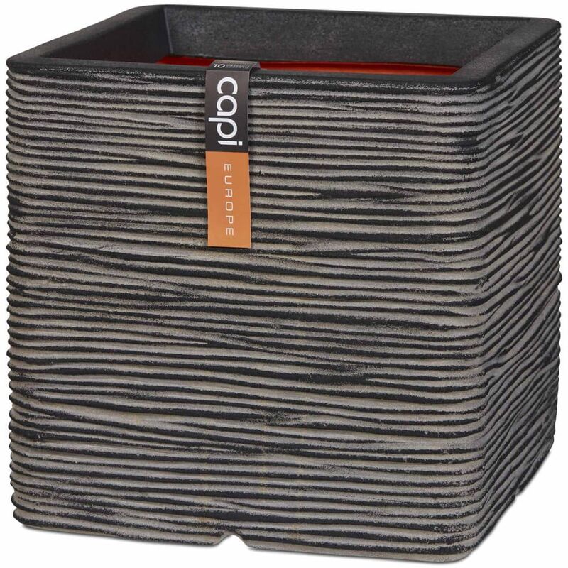 

Capi Maceta Nature Rib cuadrada 40x40 cm gris antracita PKOFZ903 - Antracita