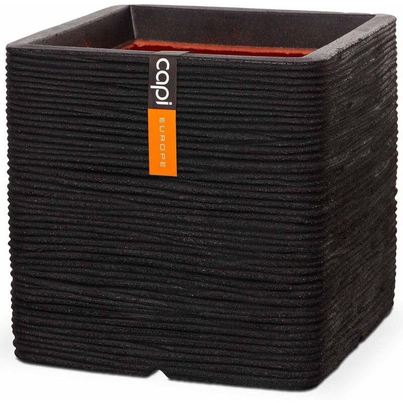 

Maceta Nature Rib cuadrada 40x40 cm negra PKBLR903 - Negro - Capi