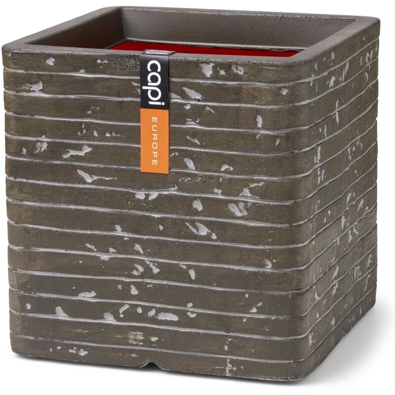 

Capi Macetero Nature Row cuadrado verde oliva 30x30x30 cm - Verde