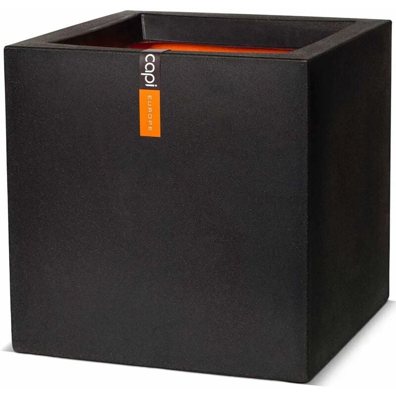 Planter Urban Smooth Square 50x50x50 cm Black KBL904 Capi