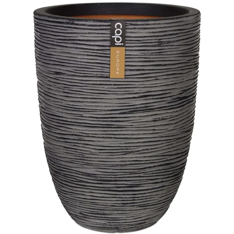 Capi Pot a fleurs Nature Rib 36 x 47 cm anthracite KOFZ782 424229