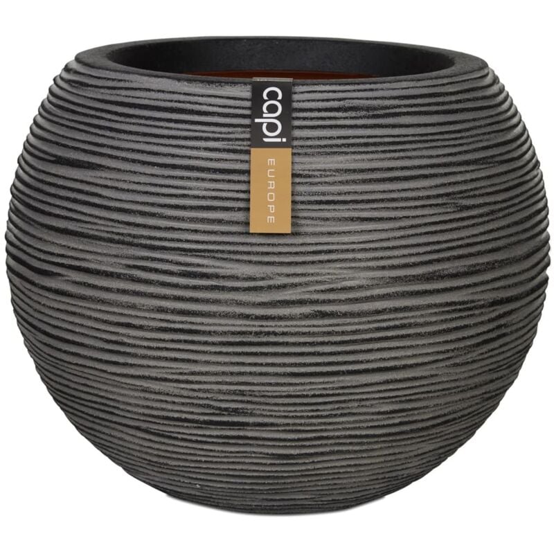 Vase Nature Rib Ball 62x48 cm Anthracite KOFZ271 Capi