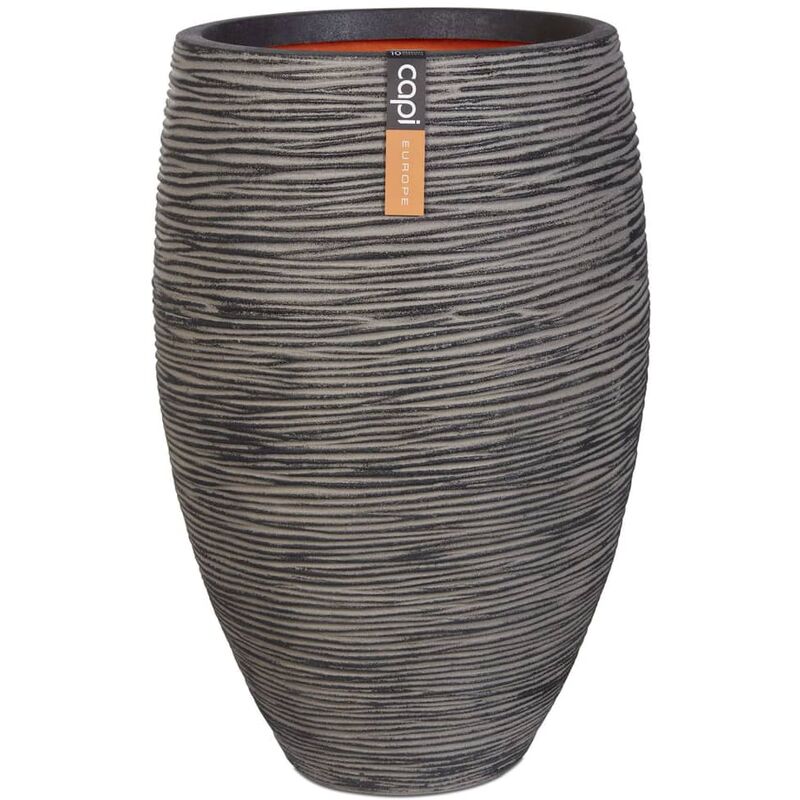 Vase Nature Rib Elegant Deluxe 45x72 cm Anthracite - Anthracite - Capi