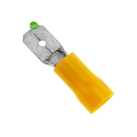 Capicorda Electraline maschio 6,35mm 10pz giallo