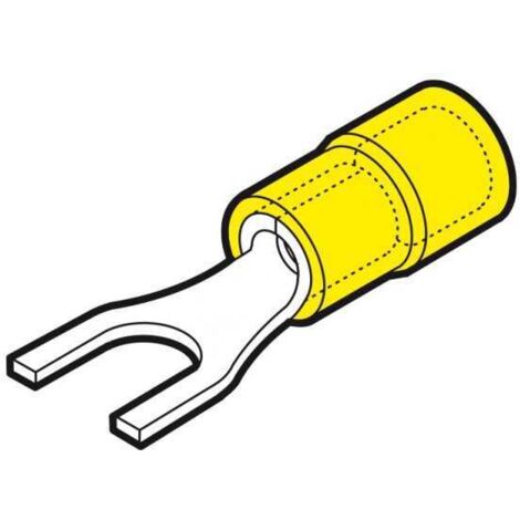 Capicorda forcella vite 5mm giallo CEMGF-U5 preisolato per cavi comando