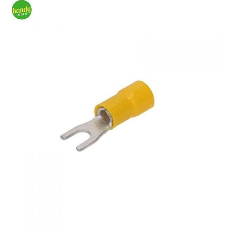 Capicorda forchetta 6,5 mm Electraline giallo