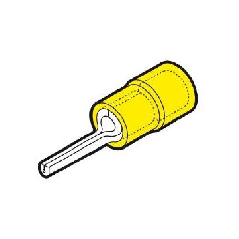 Capicorda giallo puntale Ø10mm 4–6mm² CEMGFP10 preisolato per ponticelli