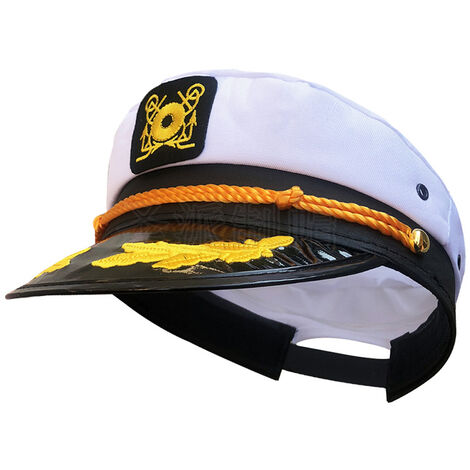 Capitaine chapeau femmes marin chapeau hommes capitaine chapeau fête décoration blanc 1 pièces