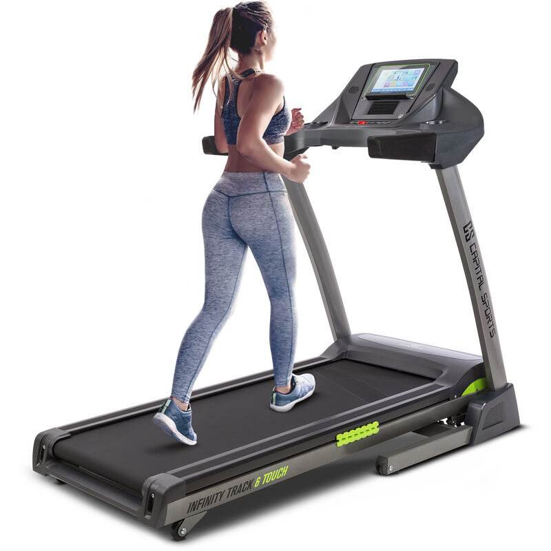CAPITAL SPORTS Tapis de course Infinity Track 6.0 - Pliable - Vitesse maximum 18 km/h