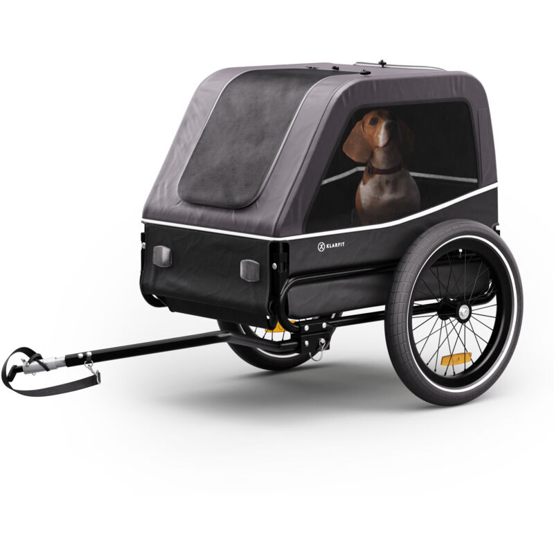 Capital Sports remorque de vélo pour animaux domestiques, poussette transformable, freins sur roue avant 360°, laisse intégrée, hydrofuge, polyester