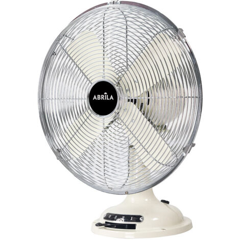 capitolio tischventilator creme/chrom 37w 3geschwindigkeit 4asp. fest und drehbar 42x35x27cm