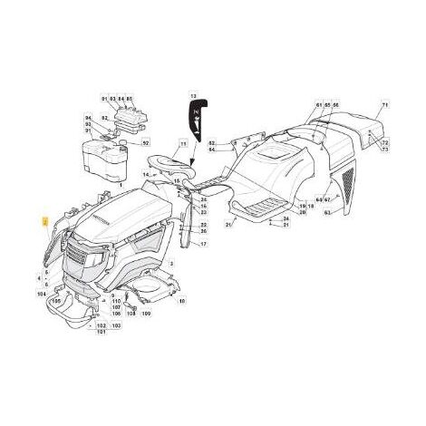 CAPÓ DERECHO LADO LATERAL JX-TCX FIJACIÓN ORIGINAL STIGA - 382394614/0