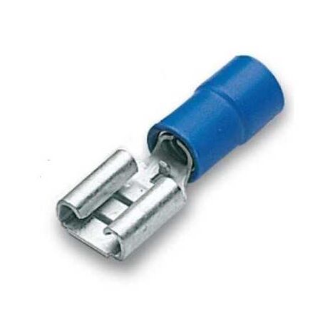 Capocorda 6,3x0,8 Femmina Preisolato Blu