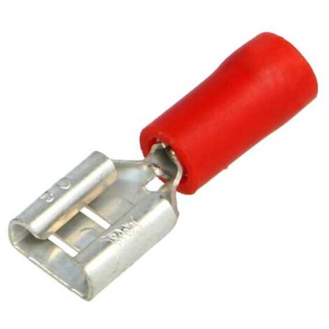 Capocorda 6,3x0,8 Femmina Preisolato Rosso UL