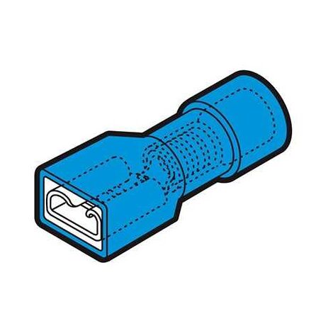 Capocorda Femmina 4,8x0,5 isolato Blu