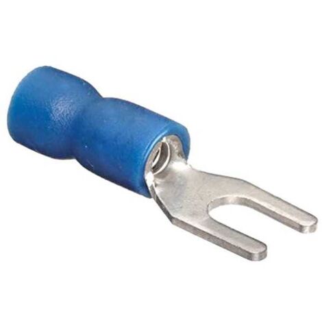 Capocorda Forcella 2,5 mm Preisolato Blu Foro 4