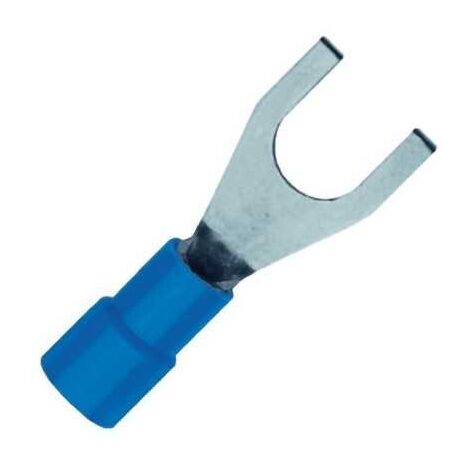 Capocorda Forcella 2,5 mm Preisolato Blu Foro 4 Rinforzato