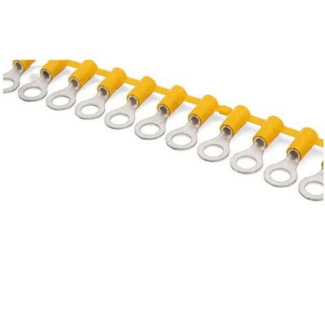 Capocorda occhiello concatenato giallo sez. 4-6 mmq foro 8 esterno 6.60 mm