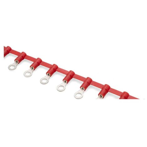 Capocorda occhiello concatenato rosso sez. 0.5-1.5 mmq foro 4 esterno 7 mm