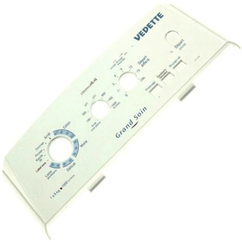 CAPOT BANDEAU DE COMMANDE DOSSERET pour LAVE LINGE VEDETTE -...