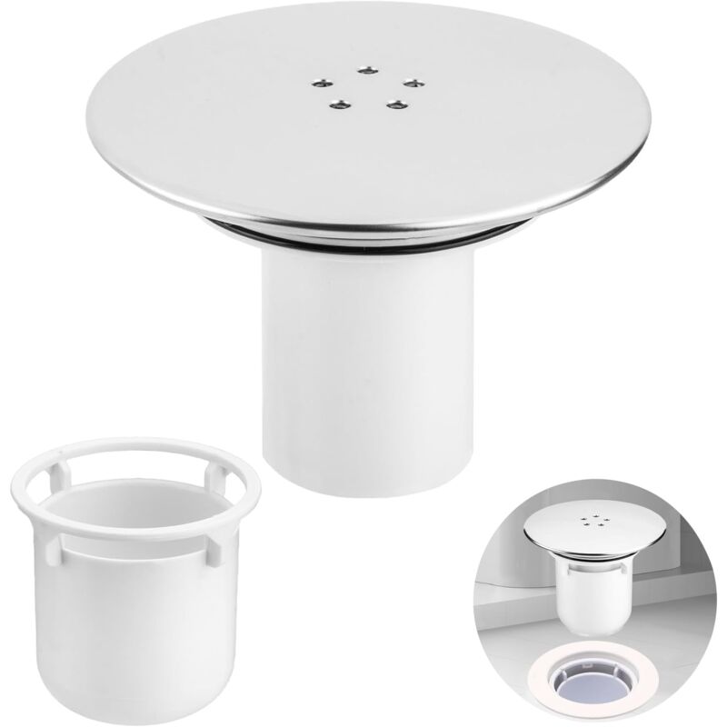Capot Bonde Douche, 95 mm/110mm Bonde de Douche, Universelle Siphon DoucheRemplacement de Couvercle de Vidange de Douches, Couvercle de Prise de