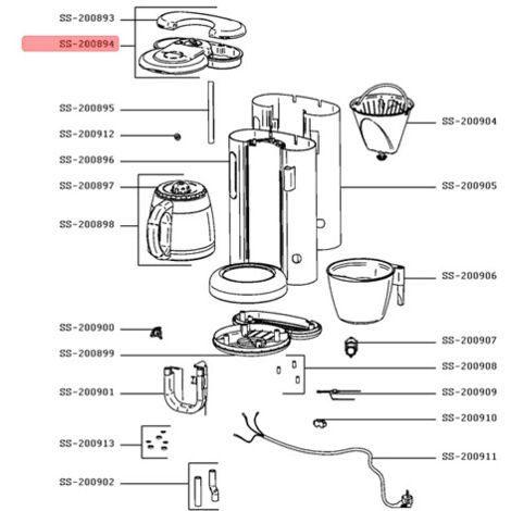 Capot, bouton et couvercle pour préparation des aliments – Compatible SEB CI430D00 – Accessoire de rechange pour robot culinaire