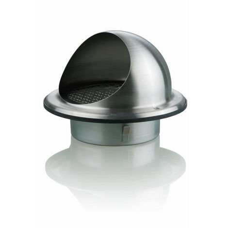 Capot d'aération avec grille perforée Ø 125 mm av. grille protection oiseaux