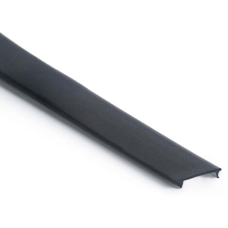Capot de 10 Mètres pour Profilé en Aluminium Compatible avec Réf. 128689, 128918, 128923 Noir translucide