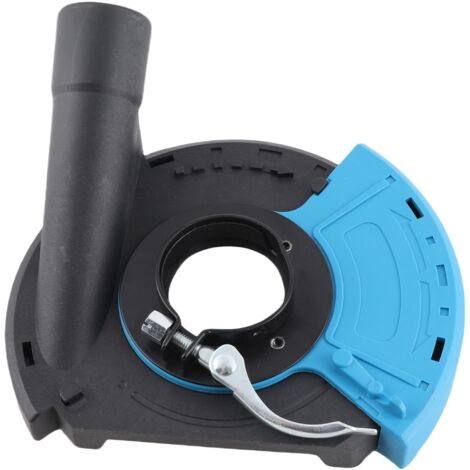 Capot de protection contre la poussière pour meuleuse d'angle, bleu et noir, collecteur multifonctionnel de 12,7 cm (5 pouces) pour sols en pierre et béton.