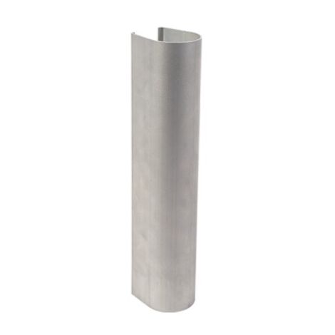 Capot d'habillage en aluminium brut pour ferme-portail LION - LOCINOX
