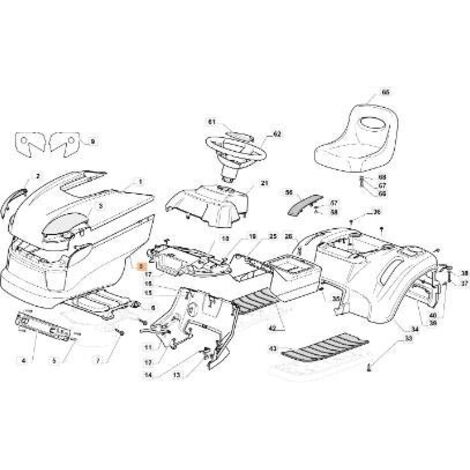 CAPOT INFÉRIEUR ORIGINAL EMAK G325076963E1