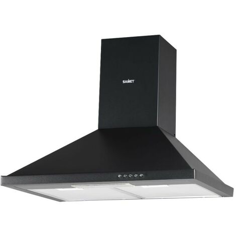 Capota piramidal 60 cm Eolo 60 negro Samet