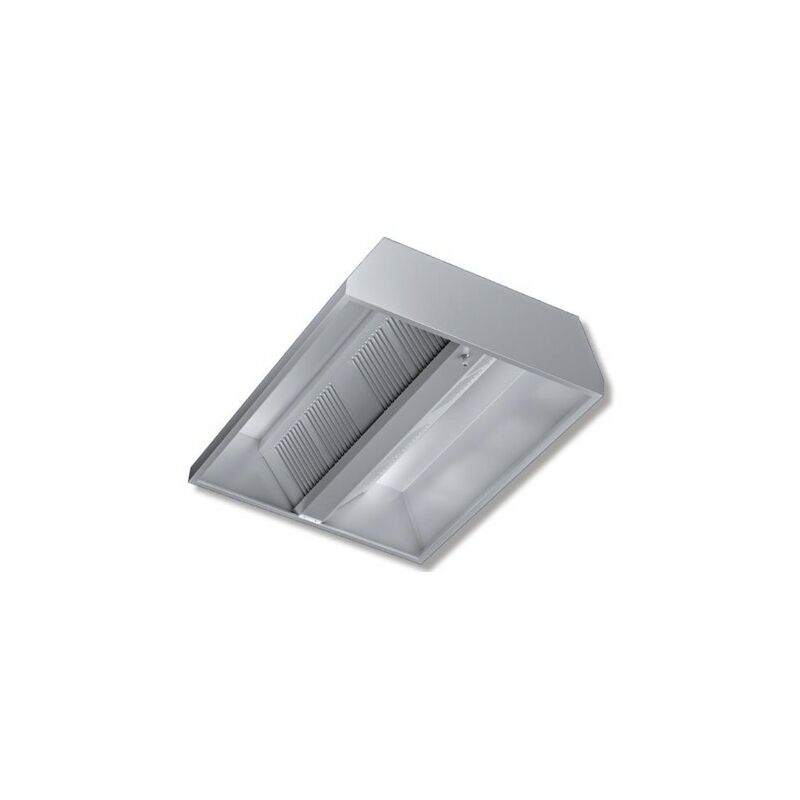 Cappa 200x180x45 acciaio inox Centrale neutra