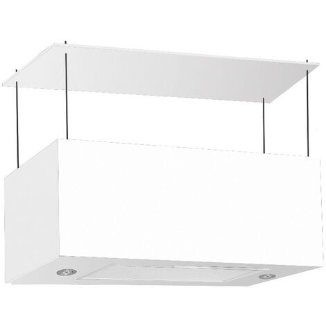 Cappa a isola Diamond60 cristallo Samet colore bianco