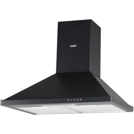 Cappa a piramide 60 cm Eolo60 Samet colore nero