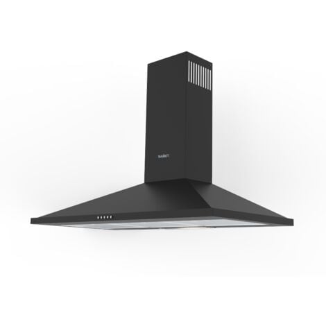 Cappa a piramide 90 cm Eolo90 Samet colore nero