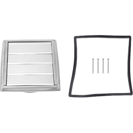 Cappa aspirante a parete in acciaio inox 304, con griglia di ventilazione e rete - diametro 100 mm, 4 viti incluse, facile installazione.