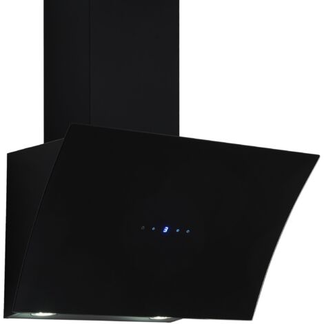 Cappa aspirante cappa inclinata senza testa 60 cm cappa a parete nera Respecta