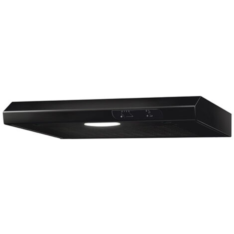 Cappa aspirante, cappa sottopiano, 60 cm, cappa aspirante, aria di scarico, aria di ricircolo, nera